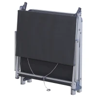 Outsunny Garden Sun Lounger Texteline Chaise Lounge Reclining Chair with Canopy Adjustable Backrest Bed Aluminium Frame - Grey(m-8)