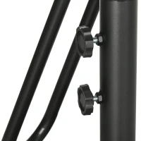 Outsunny 295cm Umbrela consola, Umbrela Descentrata pentru Terasa, Cu Baza Transversala pentru Terasa, Curte, Piscina si Gradina, Umbrele Suspendate, Comutator cu Cheie, Maro(m-8)