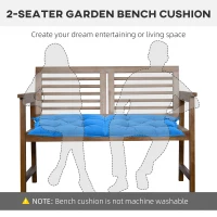 Outsunny Perna de Scaun de Gradina, Perna de Scaun in Aer Liber cu Cordoane de Prindere si Umplutura Groasa, Albastru, 100cm Latime(m-4)