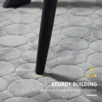 Homcom Set 2 Scaune Dining Elegante din Catifea – Spatar inalt(m-5)