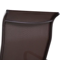 Outsunny Outdoor Gliding Rocking Chair with Sturdy Metal Frame Garden Comfortable Swing Chair for Patio, Backyard and Poolside, Brown(m-8)