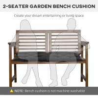 Outsunny Perna de Scaun de Gradina, Perna de Scaun in Aer Liber cu Cordoane de Prindere si Umplutura Groasa, Negru, 100cm Latime(m-4)