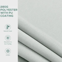 Outsunny Copertina pentru soare cu brate si actionare manuala, din aluminiu si poliester pentru exterior, 295x200 cm, alb crem(m-4)