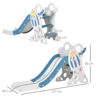 Outsunny Tobogan Copii 18-36 Luni – Tema Spatiala cu Trepte Antiderapante(m-3)
