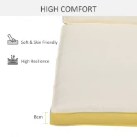 Outsunny Perna pentru sezlong cu husa din poliester detasabila, 188x53x8cm, alb crem(m-6)