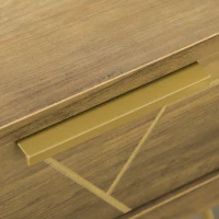 Vinsetto Masa consola pentru hol intrare in stil vintage din PAL si otel cu 3 sertare si picioruse antiderapante, 120x55x79 cm, bronz si auriu(m-7)