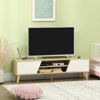 HOMCOM Mobile Porta TV fino 65" con Armadietti e Ripiani Aperti, 150x30x42cm(m-2)