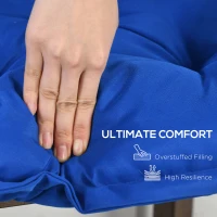 Outsunny Cuscino per Panchina da Giardino con Laccetti 100x40cm Blu(m-5)