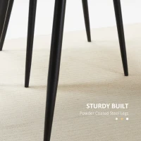 HOMCOM Masa pentru bucatarie pentru 4 persoane, din lemn si cu picioare din otel cu picioruse reglabile, 140x80x76cm, culoare lemn si negru(m-6)