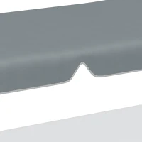 Outsunny Copertina de Rezerva pentru Balansoar de Gradina cu 2 Locuri cu Cadru Tubular, Acoperis de Rezerva pentru Balansoar, Umbrela de Soare UV50+ (Doar Copertina), Gri Inchis(m-8)
