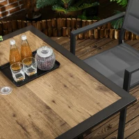 Masa Gradina 4 Persoane – Otel & PC, Cu Orificiu pentru Umbrela(m-7)