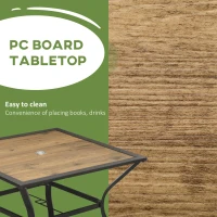 Masa Gradina 4 Persoane – Otel & PC, Cu Orificiu pentru Umbrela(m-5)