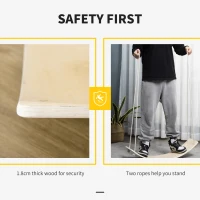 HOMCOM Wood Wobble Board with Ropes, Balance Board for Full Body Workout, Multipurpose for Kids and Adults(m-4)