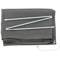 Outsunny Funda Protectora de Sombrilla Ø63x164 cm Cubierta de Sombrilla Resistente a Intemperie para Jardín Patio con Varilla Cremallera Gris(m-9)