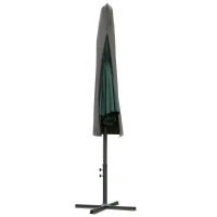 Outsunny Funda Protectora de Sombrilla Ø63x164 cm Cubierta de Sombrilla Resistente a Intemperie para Jardín Patio con Varilla Cremallera Gris(m-11)