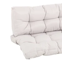 Outsunny Cojín para Banco Cojín para Palé con Respaldo 120x80x12 cm Colchón de Banco para Columpio Hamaca Interior Exterior Crema(m-8)