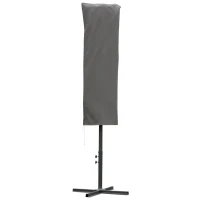 Outsunny Funda Protectora de Sombrilla Ø63x164 cm Cubierta de Sombrilla Resistente a Intemperie para Jardín Patio con Varilla Cremallera Gris(m-1)