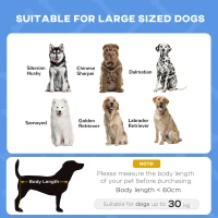 PawHut Raised Dog Bed Waterproof Elevated Pet Cot with Breathable Mesh UV Protection Canopy Blue, for Large Dogs, 92 x 76 x 90cm(m-4)