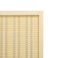 HOMCOM Paravan pentru Camera cu 4 Panouri, 6 picioare, Paravan Portabil de Interior, Bambus Tesut Manual, Natural(m-8)