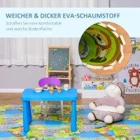 HOMCOM Puzzelmat kindertapijt opvouwbaar EVA kindersnoepjes patroon 61,5 x 61,5 cm(m-5)