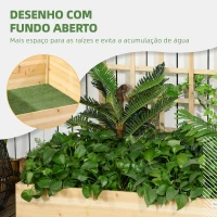 Outsunny Floreira de Madeira com Treliça Horta Vertical para Cultivos de Verduras Flores Plantas 110x116x120 cm Madeira(m-5)