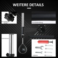 Stojak bokserski z prętem Speedball i Reflex Bar, stal czarna 79 x 72 x 20 cm HOMCOM(m-7)