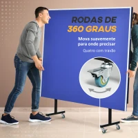 SPORTNOW Mesa de Ping Pong Dobrável com Rodas para Interior e Exterior Tamanho Padrão com Rede Raquetes e Bolas 274x152,5x76 cm Azul(m-7)
