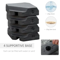 Outsunny Steel Frame Outdoor Roma Cantilever Umbrella(m-8)