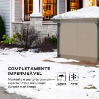 Outsunny Cobertura Protetora para Pérgolas 3x3 m Cobertura Impermeável para Pérgola Capa Protetora de Pérgolas Transparente(m-4)