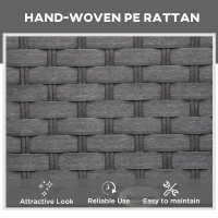 Outsunny Five-Position Back Sun Lounger Set, with Table - Grey(m-4)