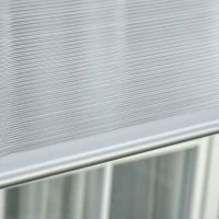 Outsunny Front Door Canopy, Outdoor Awning, 303 x 96cm Rain Shelter for Window, Porch and Front/Back Door, Clear(m-8)