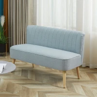 HOMCOM 2-osobowa sofa kanapa tapicerowana meble wypoczynkowe szeroka jasnozielona(m-2)