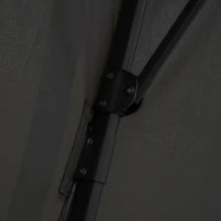 Outsunny Cantilever Parasol 360 Degree Rotation Angle Adjustment Outdoor Market Garden Umbrella - Dark Grey(m-8)