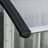 Outsunny Front Door Canopy, Outdoor Awning, 303 x 96cm Rain Shelter for Window, Porch and Front/Back Door, Clear(m-9)