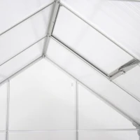 Outsunny 6 x 6 ft Walk-In Polycarbonate Greenhouse w/ Window Clear(m-9)