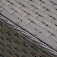 Outsunny Five-Position Back Sun Lounger Set, with Table - Grey(m-8)