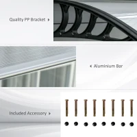 Outsunny Front Door Canopy, Outdoor Awning, 303 x 96cm Rain Shelter for Window, Porch and Front/Back Door, Clear(m-5)