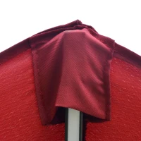 Outsunny 2.7m Garden Parasol Sun Umbrella w/ LED Solar Light Angled Canopy Red(m-8)