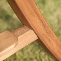 Outsunny 2 Seat Wooden Swing Chair Wood Swing Bench Chair With Canopy and Cup Holder for Patio Garden(m-13)