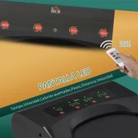 HOMCOM Cinta de Correr Plegable Cinta de Andar 1-6 km/h con Botón de Emergencia Pantalla LCD Control Remoto Potencia de Motor 500W Ahorra Espacio 133x61x103 cm Negro(m-4)