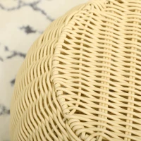 Casuta Pisici 2 Niveluri – Ratan PE cu Perna Lavabila Ø40×30 cm(m-8)