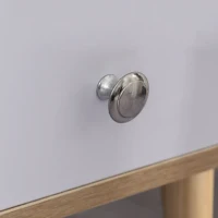 HOMCOM Nachttisch mit Schublade und Regal, Erhöhter Nachtschrank, Schlafzimmer Nachtkommode, Massivholz 37 x 30 x 48 cm(m-7)