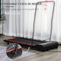 HOMCOM Cinta de Correr Plegable Cinta de Andar 1-6 km/h con Botón de Emergencia Pantalla LCD Control Remoto Potencia de Motor 500W Ahorra Espacio 133x61x103 cm Negro(m-7)