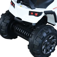 HOMCOM Quad Eléctrico Niño Coche Eléctrico Cuatrimoto Batería 12V con MP3 Radio Luces Sonidos 103,5x69,5x70 cm Carga 30kg(m-9)