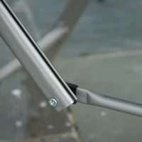 Outsunny Portable Folding Recliner Outdoor Patio Chaise Lounge Chair with Adjustable Backrest, Grey(m-15)