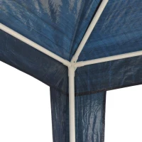 Outsunny Carpa Desmontable Impermeable 2,95x2,95x2,45m Pabellón de Jardín de Tubo de Acero Pérgola de Color Azul Oscuro(m-8)