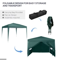 Outsunny 3 x 3m Pop Up Gazebo Marquee-Green(m-5)