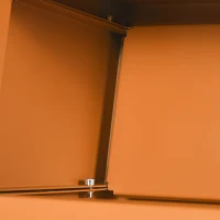 Outsunny Floreira Suspensa de Aço Floreira Retangular Suspensa com 2 Ganchos Ajustáveis e 2 Orifícios de Drenagem 91x35x24 cm Marrom(m-8)