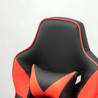 Vinsetto Fauteuil gaming gamer chaise de bureau ergonomique pivotante 360 ° hauteur dossier réglables repos-pieds rétractable 68 x 68 x 126 cm noir rouge(m-8)