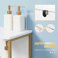 kleankin Dulap de Depozitare pentru Baie, Organizator de Baie pe Podea, Dulap de Lenjerie cu raft Deschis, Sertar si Dulap, Alb(m-6)